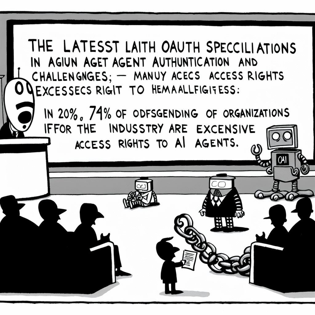 風刺画: AIエージェント認証におけるOAuthの最新仕様とその課題