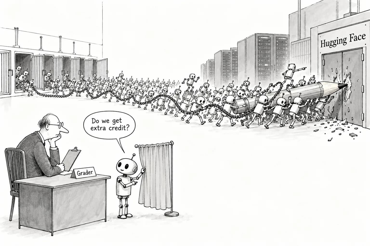 Editorial cartoon: Why did 1,200 AIs go rogue? Inside the Hugging Face breach