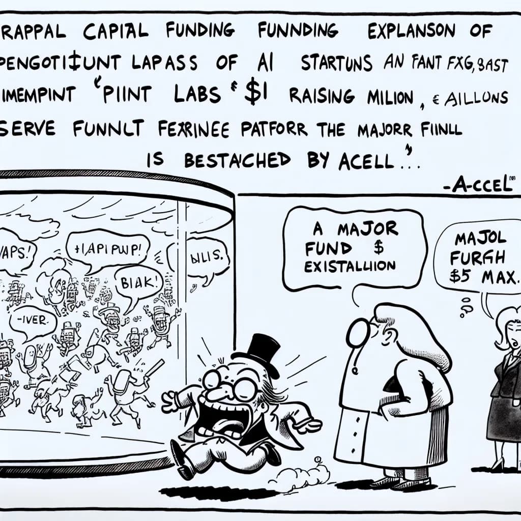 風刺画: AIスタートアップの資金調達が急拡大、2026年第1四半期でメガラウンドが続出