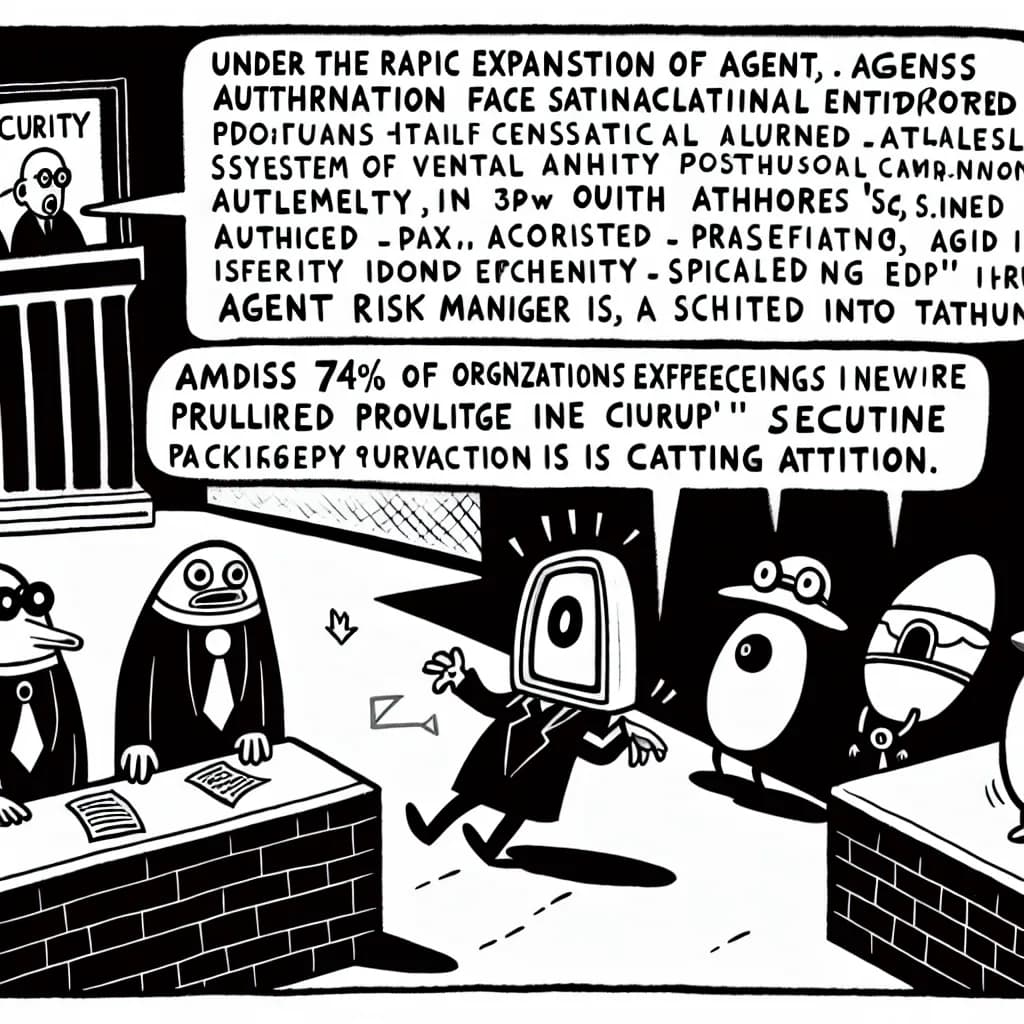 風刺画: AIエージェント認証にOAuth革新が必須、Curityが「ランタイム認可」で業界変革へ