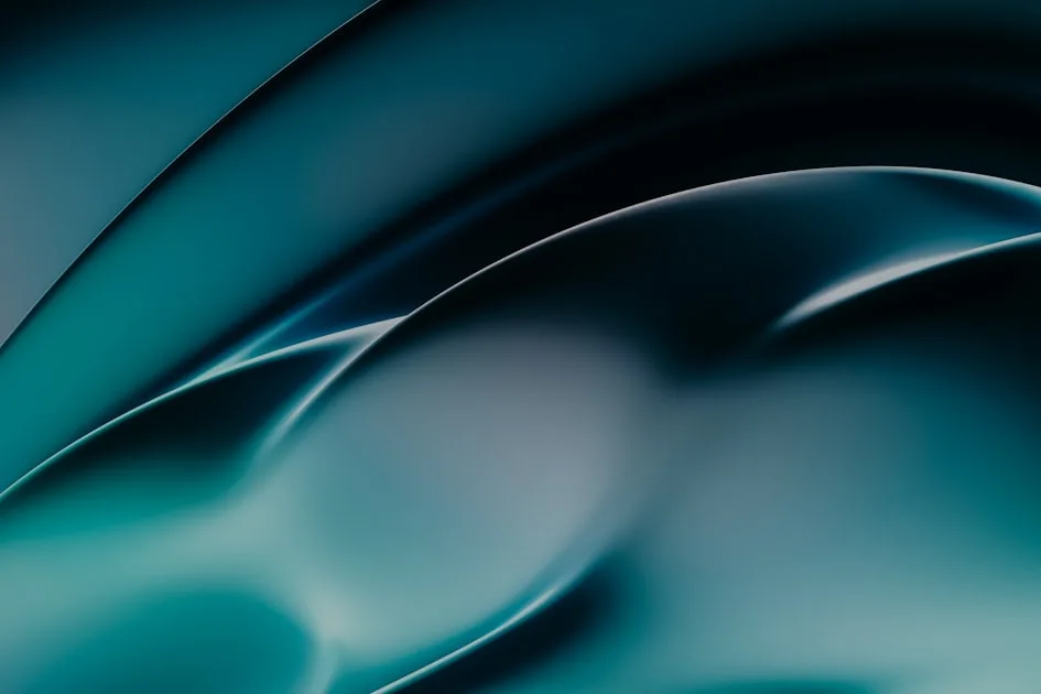 teal curved wallpaper