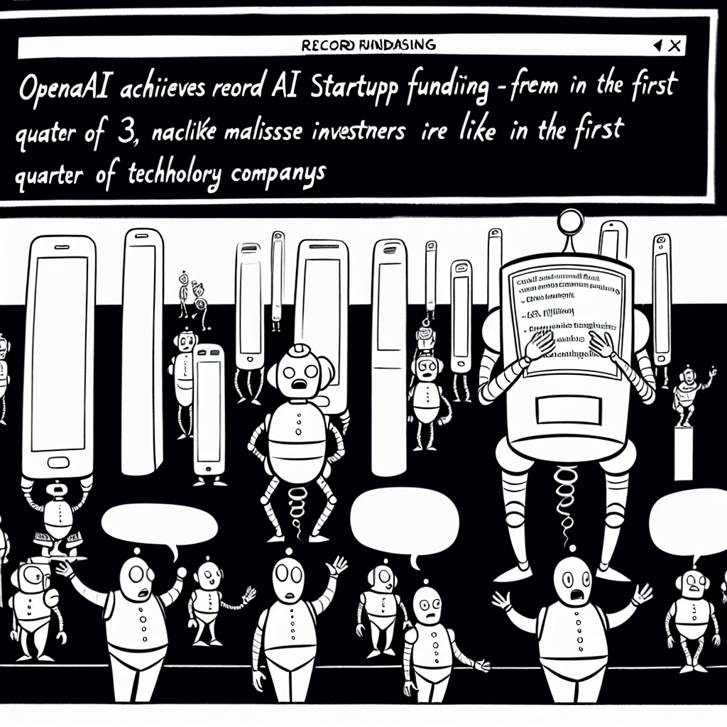 風刺画: OpenAIが過去最大の資金調達を達成 - 2026年のAIスタートアップ資金調達動向