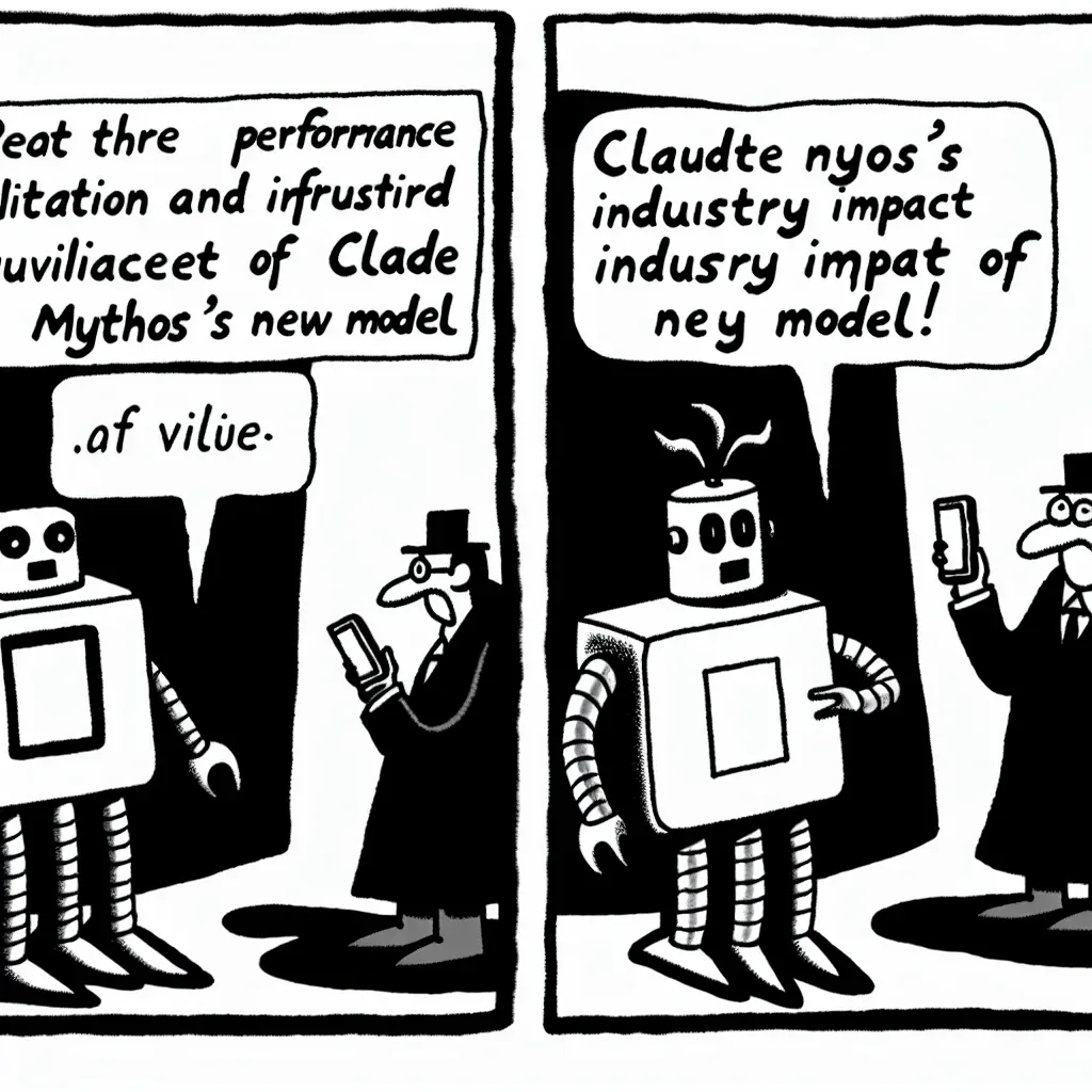 風刺画: Claude Mythos新モデルが示す性能評価と業界への影響