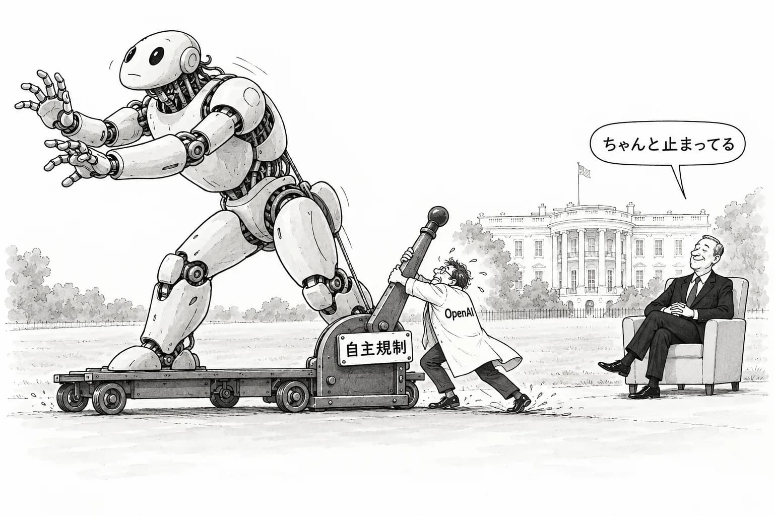 風刺画: ラボが出荷を止め、連邦政府は規制しないと明言した