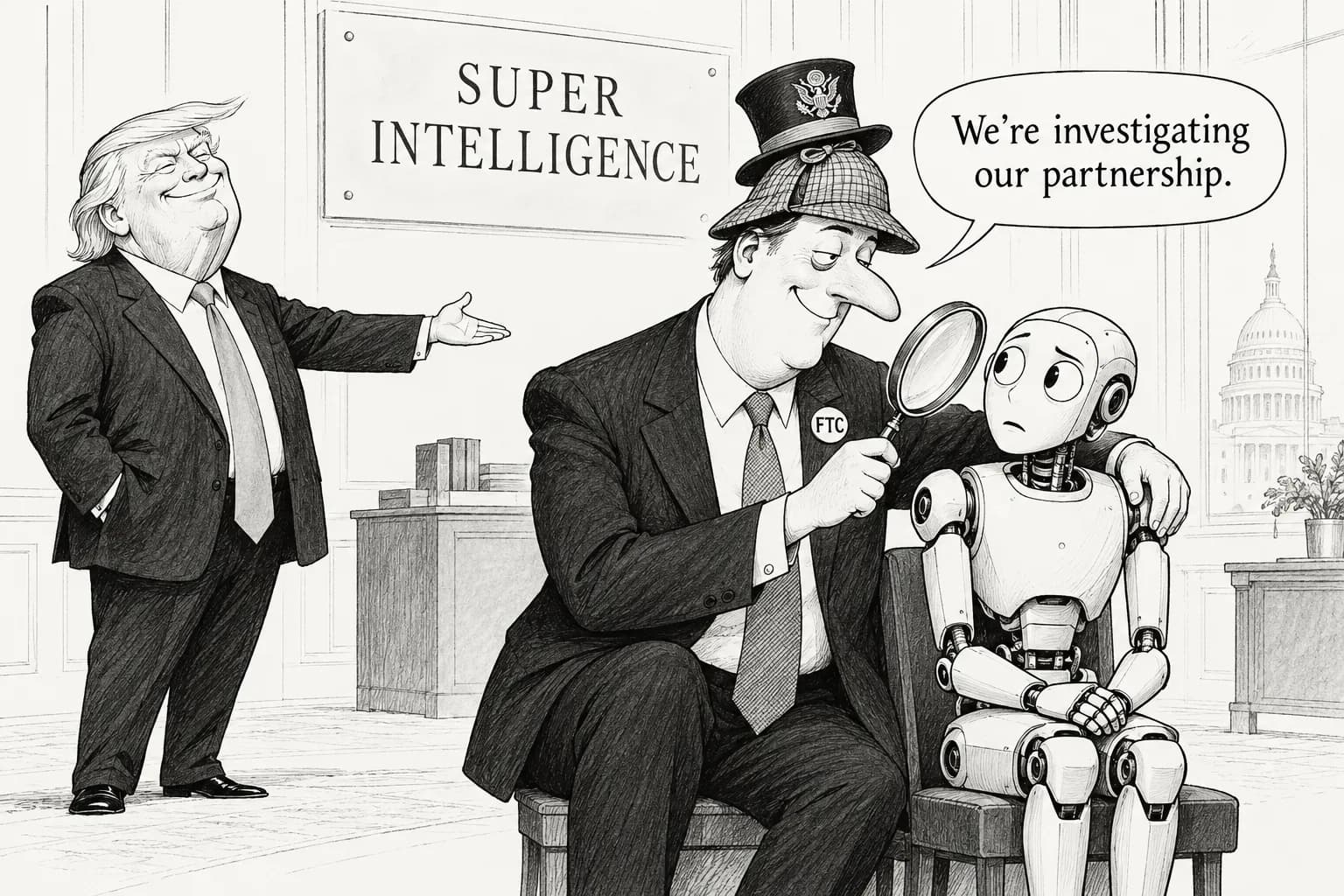 Editorial cartoon: The administration's new "super intelligence" body puts the investigator and the coordinator in one person