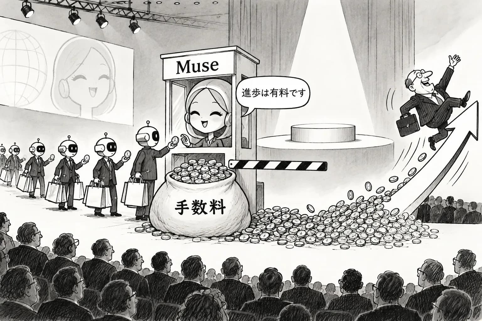 風刺画: Meta Connect の主役は Muse。新しい LLM は出さず、取引手数料を取るエージェント製品に賭ける