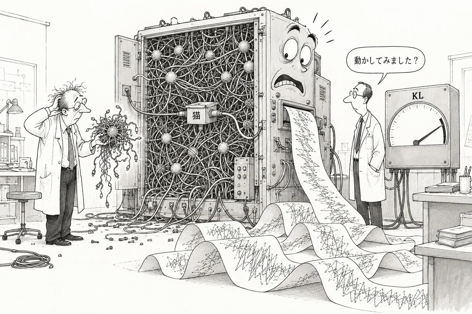 風刺画: 『ニューラルネットはまだきれいではない』――OpenAIのLeo GaoがCammarataに反論し、シミュレーションによるKLを基準に提案